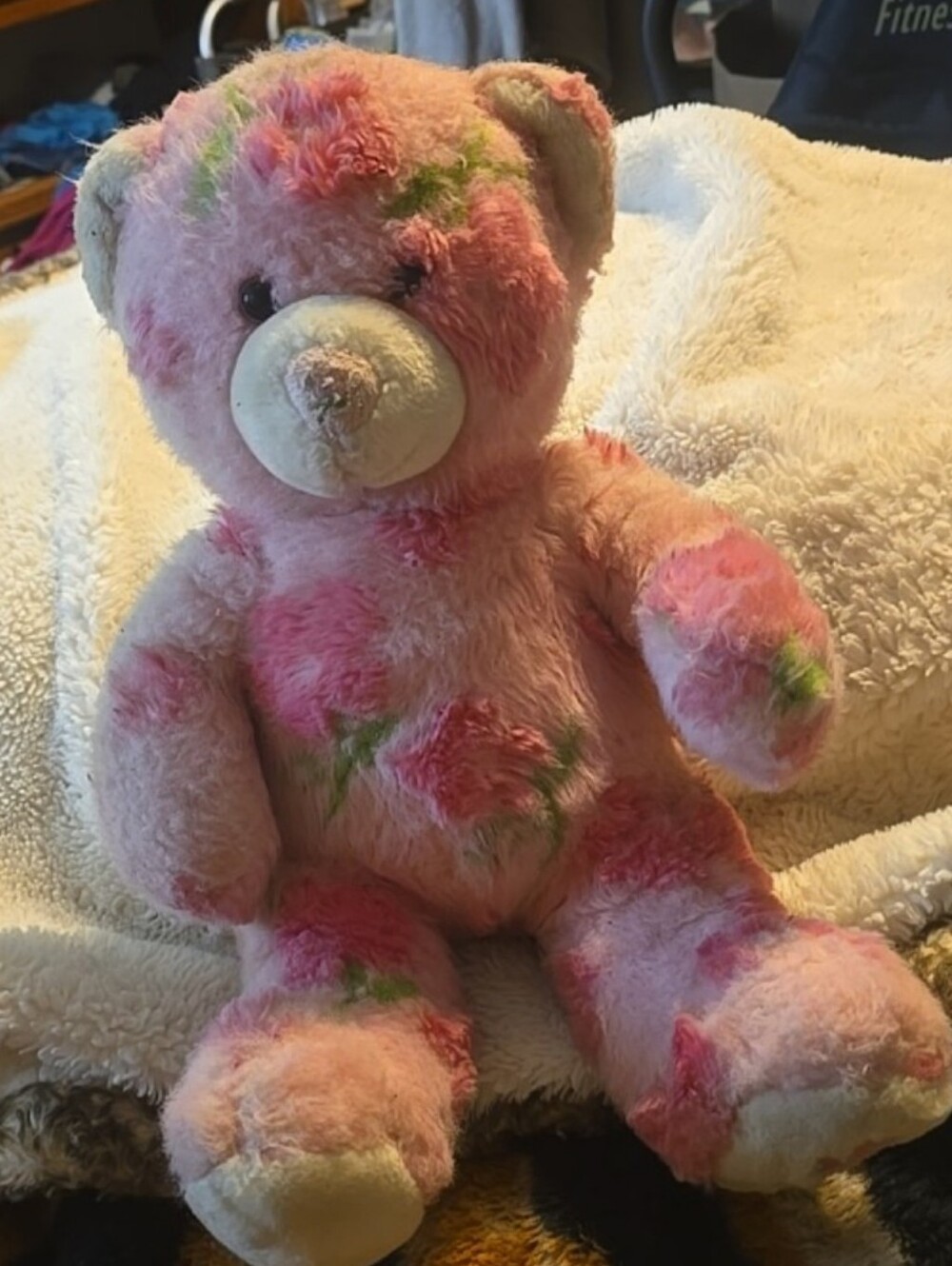071326 Build A Bear Seasons Of Hugs Spring Plush Bear w/ Pink Flowers Mother's D